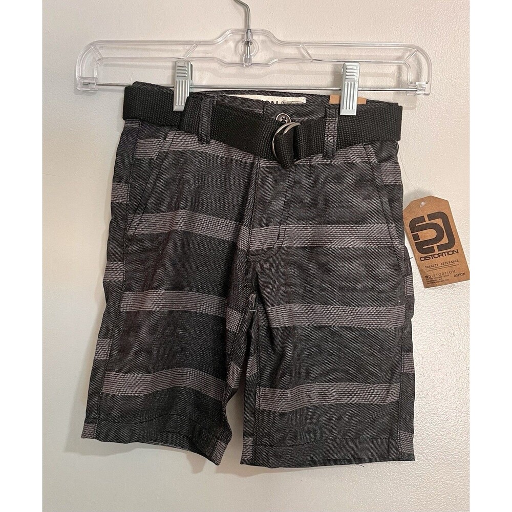 NWT Distortion Shorts Gray Stripe Boys 4